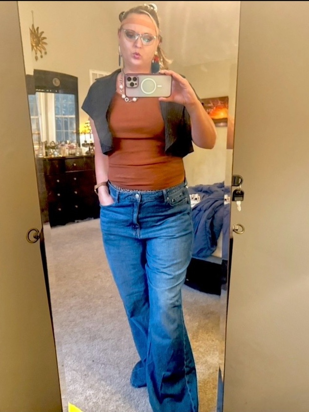 Aeropostale Blue Wide Leg Jeans size 16